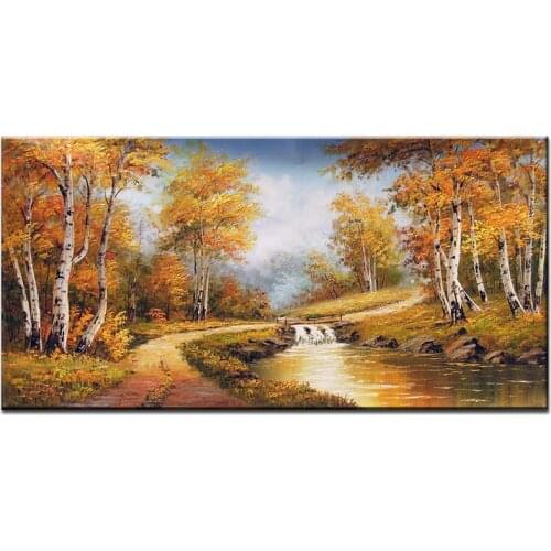 NEW 100% hand-painted oil painting high quality wall landscape pictures for living room DM-15102502