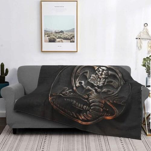 Cobra Kai Blanket Coral Fleece Plush Decoration Classic Logo Never Dies Warm Throw Blankets for Bedding Office Bedspreads