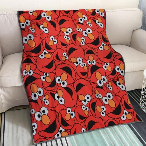 IVYYE 1PCS Sesame Street Elmo Anime Blanket Plush Velvet Warm Decoration Soft Bed Home Throw Sofa Blankets Kid Adult Gifts NEW