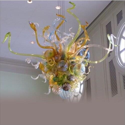 Hotel Big French Vintage New Arrival Cheap Price Pendant Lamps Dale Chihully Style Blown Glass Chandelier