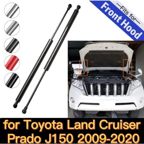 1 Pair Auto Gas Struts Lift Support for Toyota Land Cruiser Prado 150 Series 2009-2020 Front Bonnet Hood 520MM