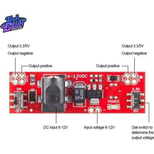 DC6-12V To DC3.3/5V Regulated Voltage Step-down Power Module Switching Power Supply Module Electronic DIY