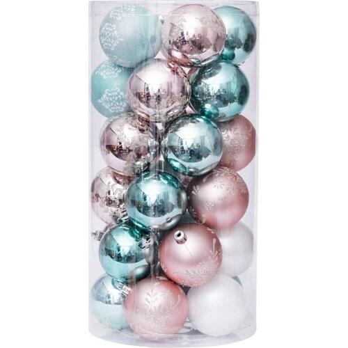 Adornos Navidad 2022 30pcs 6cm Natal Plastic Christmas Ball Christmas Tree Pendant Ornaments