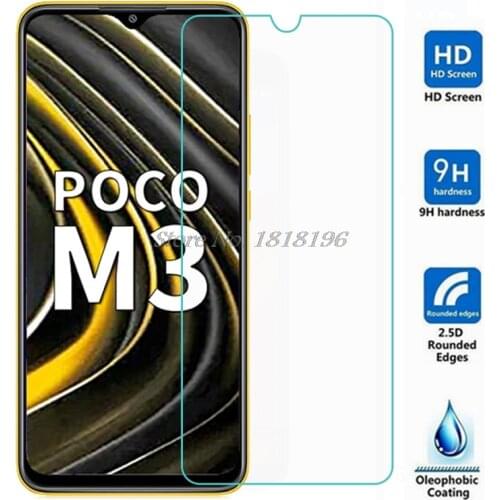 For Xiaomi Poco M3 Tempered Glass 9H Smartphone Screen Protector LCD Film Pocophone Little M3 Poco M 3 Case Glass Cover Tounghed