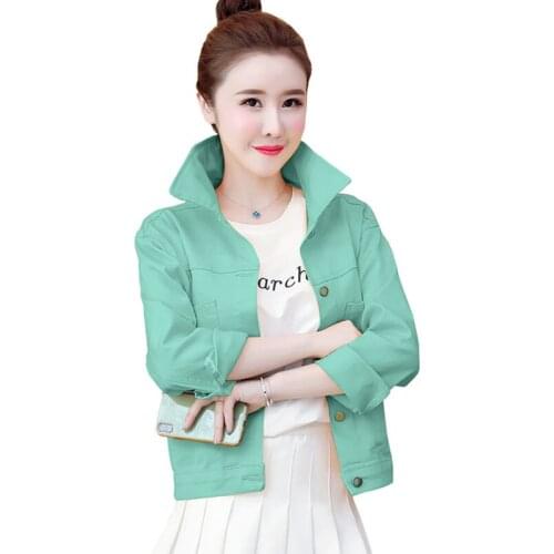 Western Style Student Women Spring Denim Jacket Elegant Fairy Lady Autumn Coat Temperament Plus size 5XL Loose Denim Tops OK822