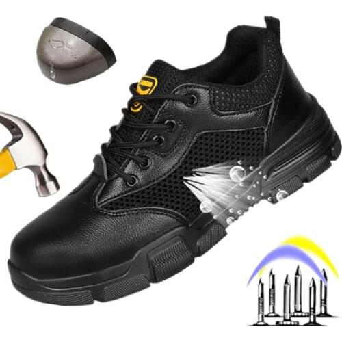 Work Safety Shoes Indestructible Safety Boots Men Women Work Sneakers Construction Protective Shoe Steel Toe Shoes Anti-smash