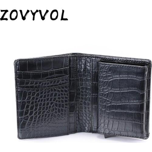 ZOVYVOL 2021 New Style RFID Card Holder Blocking Metal Wallet Single Box Minimalist Wallet Aluminium Card Package For Men