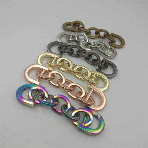 10 PCS/lot) manufacturers wholesale handbags metal accessories shoulder strap chain link front and rear decorative buckle