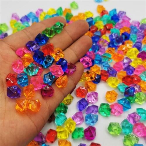 100PCS Plastic Crystal 14*11mm Acrylic Crystal Diamond Pawn Irregular Stone Party & Holiday DIY Decorations for Home Decoration