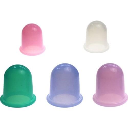 100PCS 55*55mm Vacuum Cupping Cups Cans Silicone Massage Cupping Cups Body Messager Health Care Wholesale