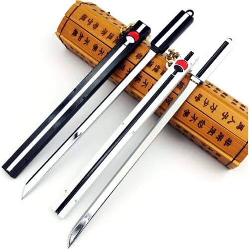2 PCS/Lot Anime Weapon Model Sasuke Pheasant Sword 17cm With Scabbard Cosplay Props Nice Gift Collection