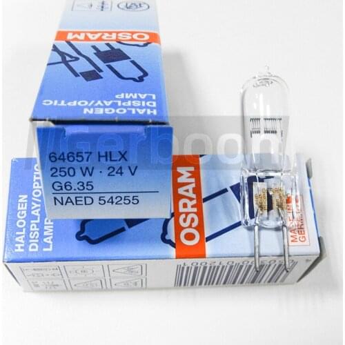64657 HLX 250W 24V G6.35 NAED 54255 Halogen Tungsten Lamp for Operation Shadowless Lamp and Microscope Bulb Projector Pointolite
