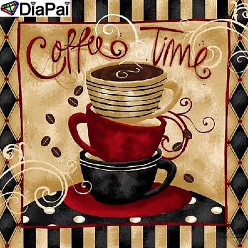 DiaPai Diamond Painting 5D DIY 100% Full Square/Round Drill "Text Cup scenery" Diamond Embroidery Cross Stitch 3D Decor A24942