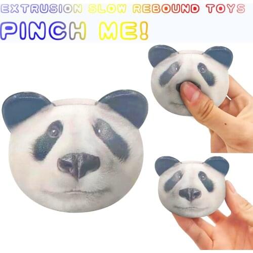 Pan da Decompression Slow Re bound Toys Animal Head Toys Decompression Toy Dolls Stress Relief Toys Anxiety Relief Toys Release
