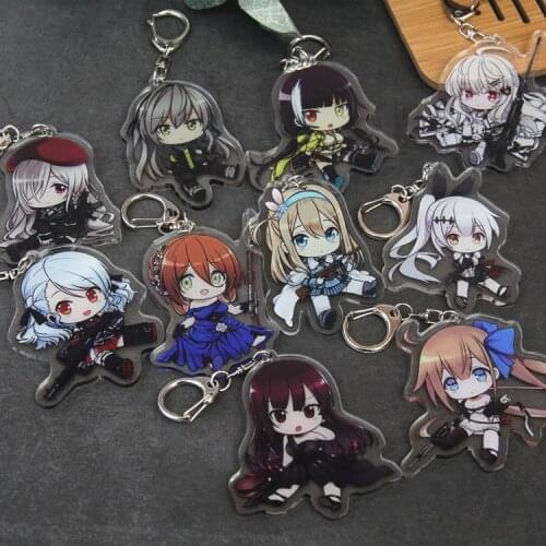 Game Girls Frontline MA41 M16 AR15 SOPMODII RO635 Acrylic Keychain Cosplay Itabag Cartoon Figure Pendant Keyring Xmas Gift