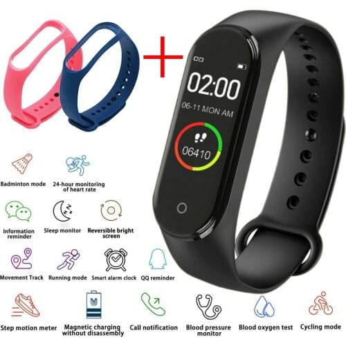 Mens Electronic Watch Womens Heart Rate Monitor Bluetooth Waterproof Message Call Reminder Kids Watches Android IOS + Strap