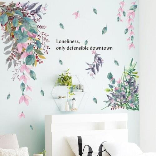 DIY Flower Living Room Bedroom Decoration Wall Sticker Door Stickers Wall Decals Poster Wallpaper