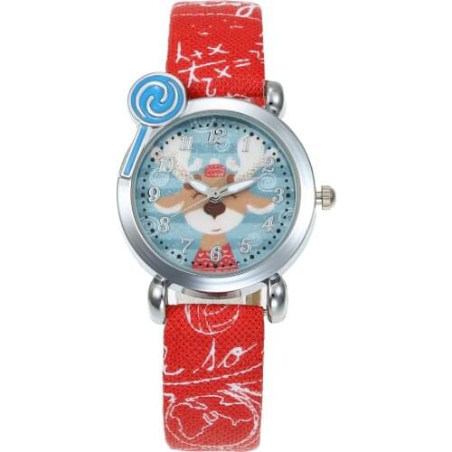 Child Quartz Watch Cartoon Dog Children Watches Crystal Diamond Ladies Student Women Clock Boys Girls Blue watch relogio reloj