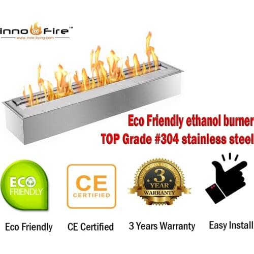 Inno living fire 62 inch chimney fireplace bio ethanol fireplace outdoor