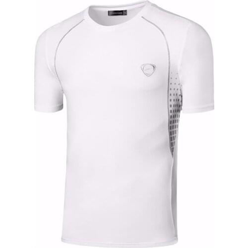 Jeansian Mens Sport Tee Shirt Tshirt T-shirts Tops Running Gym Fitness Workout Football Short Sleeve Dry Fit LSL225 White2