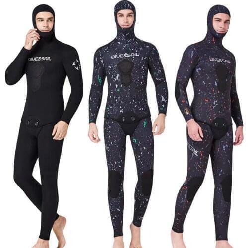 3MM Scuba Diving Suits 2 pcs wetsuit for Men Long Sleeve Keep Warm Wetsuits Spearfishing Rash Guards Surfing Swimsuits plus size