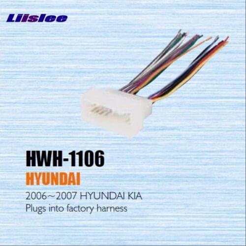 Liislee Plugs Into Factory Harness For Hyundai Elantra Lantra Avante XD 2015~2018 Radio Power Wire Adapter Stereo Cable Male