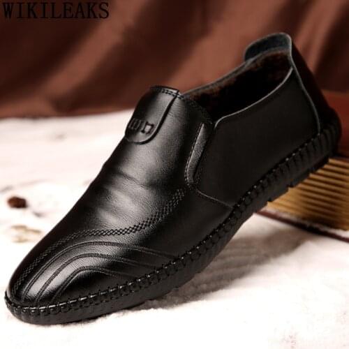 Men Loafers Shoes Genuine Leather Slip on Shoes Men Black Designer Casual Shoes Men Zapatos De Vestir De Los Hombres Zapatos