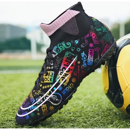 New Summer Football Shoes Breathable Slip On Soccer Sneakers Plus Size 47 Running Men Shoes Female Football Shoes SIze 35-47
