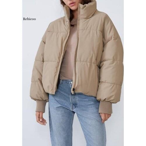 Winter Thick Warm Snow Parka Coat Women Solid Jacket Outwear Female Casual Loose Black Short Parkas