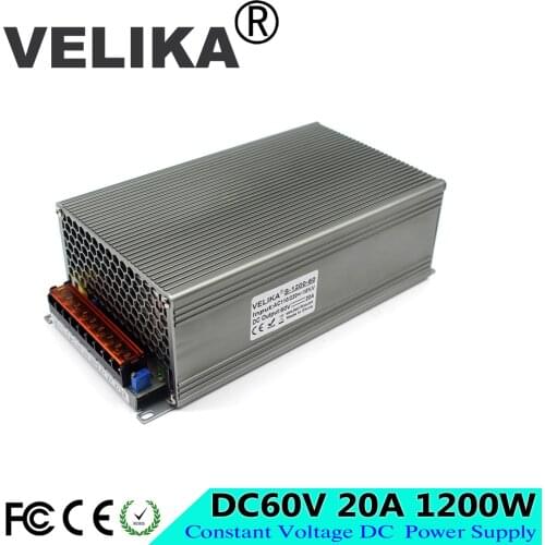 1200W 60V 20A dc power supply Switch 110v 220v AC to DC60V Power Source Driver Ac-Dc Converter for Stepper CNC CCTV Motor Light