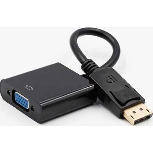 DisplayPort Display Port DP to VGA Adapter Cable Male to Female Converter for PC Computer Laptop HDTV Projector 100pcs/lot