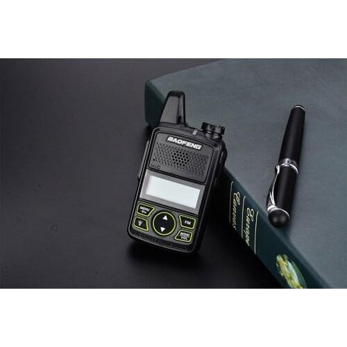 Baofeng Walkie Talkie bf-t1 UHF 400-470MHz 20CH 1W Mini pocket Ham FM two way radio with Earpiece,USB programming cable