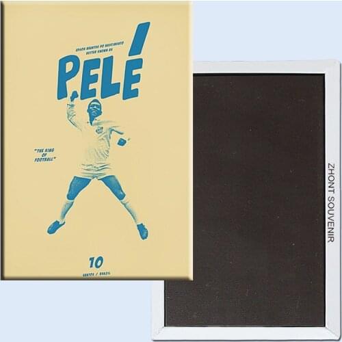 Vintage Retro Poster,The King of Football Brazil Soccer Pele Memorabilia Fridge Magnets 22365 Gift for friends
