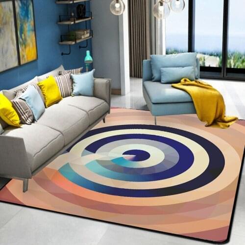 Customized Rectangle Carpets Creative Pattern Anti-Slip Carpet Modern Home Decor Rugs Mats Bedroom Floor Area Salon Tapis