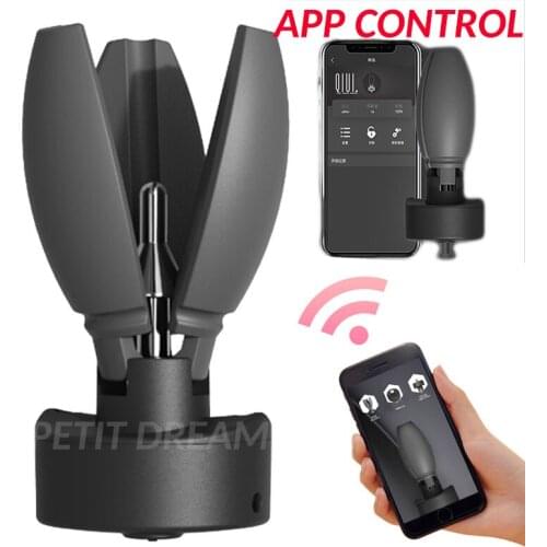 QIUI SM APP Remote Anal Butt Plug Tail Torture Chastity Lock Anal Plug Chastity Locks Anal Butt Plug Ass Anal Sex Toy for Couple