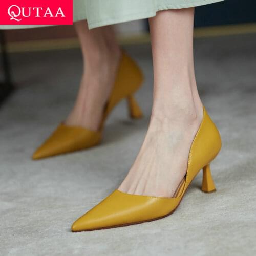 Замшевые туфли-лодочки QUTAA China At AliExpress