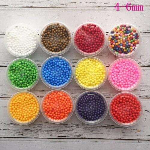 12 Boxes 2-3.5mm 4-6mm 7-9mm Colorful Styrofoam Balls Slime Mini Foam Beads Box Decorative Ball DIY Craft Supplies TOYS BEAD