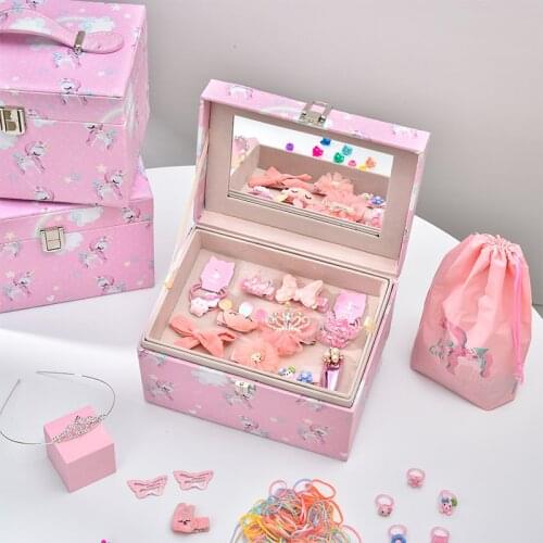 1 Set/Box Baby Girls Cute Flower Crown Hairpins Scrunchies Rubber Bands Children Lovely Hair Clips Kids Hair Accessories Gift