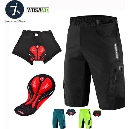 New Mens Loose Cycling Shorts 3D Padded Outdoor Sports Rain Dirty Resistance Breathable Bicycle Downhill Bike Racing MTB Shorts