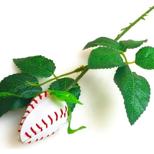 Sports Rose Long Stem - Baseball Themed Gifts
