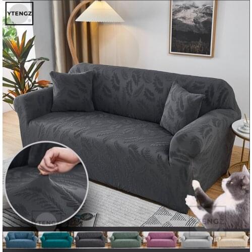 Jacquard Water Resistant sofa cover sofa Slipcover Elastic plain color sofa covers for living room 1/2/3/4 places