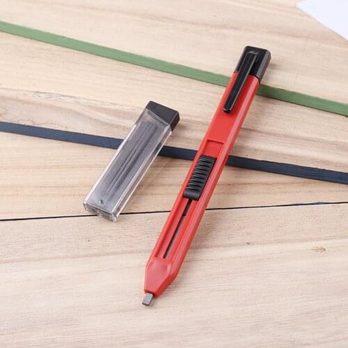1 Set Carpenter Tool Pencils with Refills Durable Solid Scribe Black Drawing Marker Pen for Woodworking Architects Marking Tools