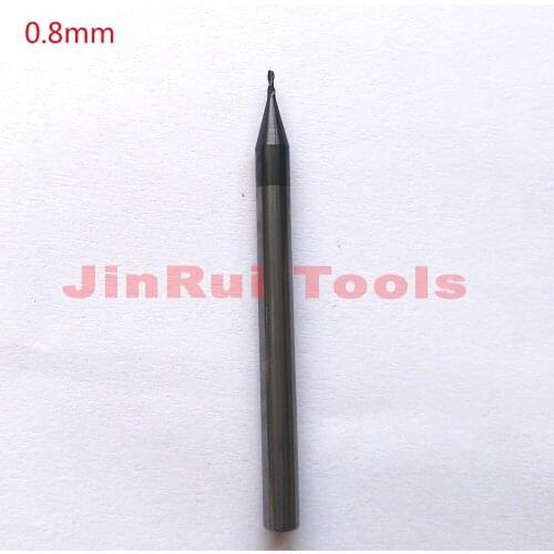 1pc D0.8xD4x50L 0.8mm HRC55 2Flutes micro Flat end mills Solide Carbide End Mills CNC router bit Milling cutter Tools knife