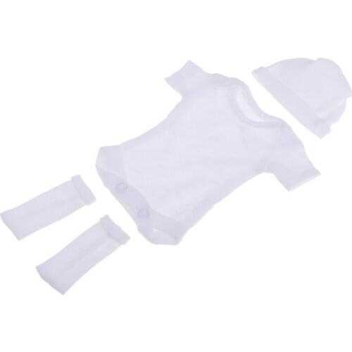 10-11 inch Newborn Dolls Outfits - Short Sleeve Rompers, Sock And Hat
