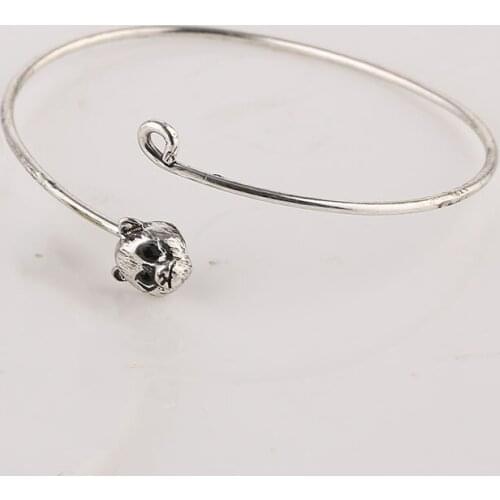 10pc Cute Adjustable Bear With Black Eyes Bangle Fashion Bracelets Bangles 5 Color For Men And Women Wholesale Free Shipping