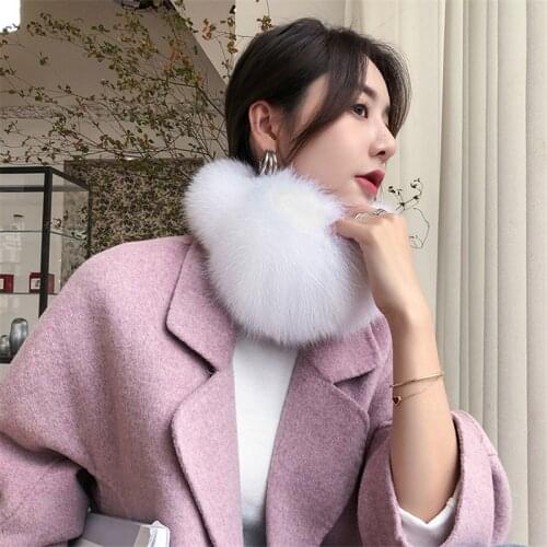 2021 Women Fox Fur Ear Warmer Winter Earmuffs Warm Ear Wraps Fluffy Protection Antifreeze Cute Fashion Classic