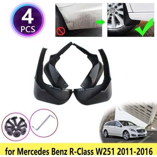4 PCS for Mercedes Benz R Class W251 2011 2012 2013 2014 2015 2016 Mudguards Mudflaps Fender Guards Splash Mud Flaps Accessories