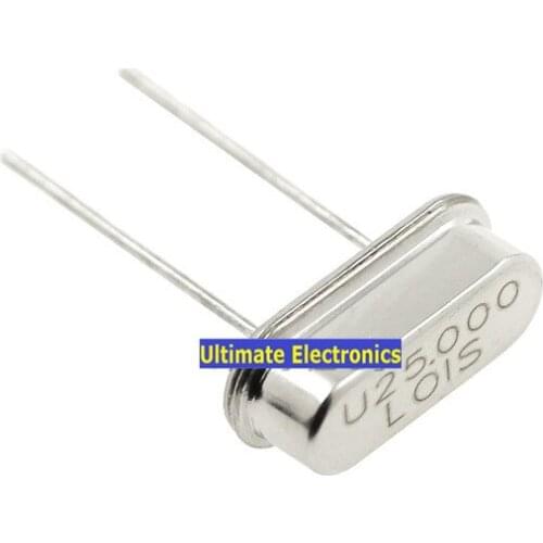 40pcs Passive crystal HC-49S 25MHZ 25M Crystalline DIP 2feet