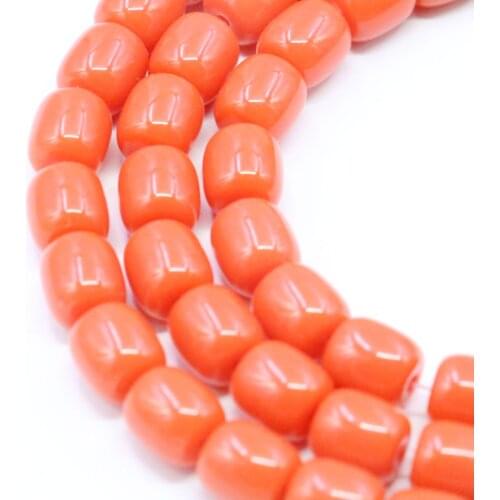 8X9mm Orange Bucket Resin Imitation Beeswax Loose Beads Hand Made Jewelry Making Design Accessory Part For DIY Necklace Bracelet