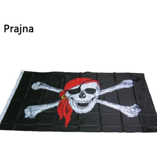 90*150CM /3x5FT Large Skull Crossbones Pirate Flag Jolly Roger Hanging With Grommet Home Party Decorations Flags Banners